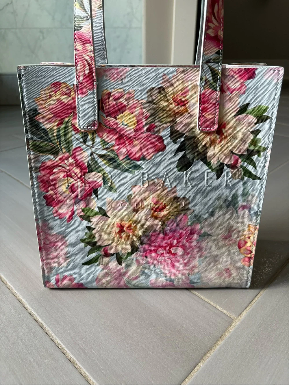Ted Baker Floral Print Pink and Cream Tote